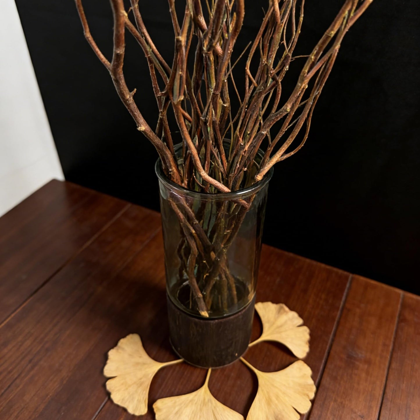 15PC17in Dark Brown Curly Willow Branches for Vase Home Bathroom Decor