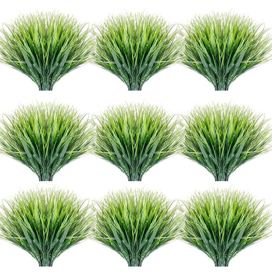 JEMONG 30 Bundles Artificial Grasses Outdoor UV Resistant Fake Grasses No Fade Faux Plastic Plants Garden Porch Window Box Decorating…