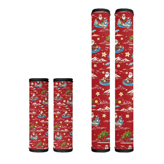 HUISEFOR Santa Claus Refrigerator Handle Covers Set of 4 Non-Slip Fridge Handle Covers for Microwave Oven Stove Dishwasher Handles Protector Christmas Decoration