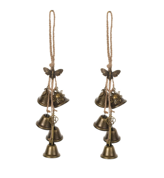 2 pcs Witch Bells for Door Knob, Hanging Bells for Door, Witch Decor,Vintage Bell,Witchcraft Supplies for Boho Home Room Decor