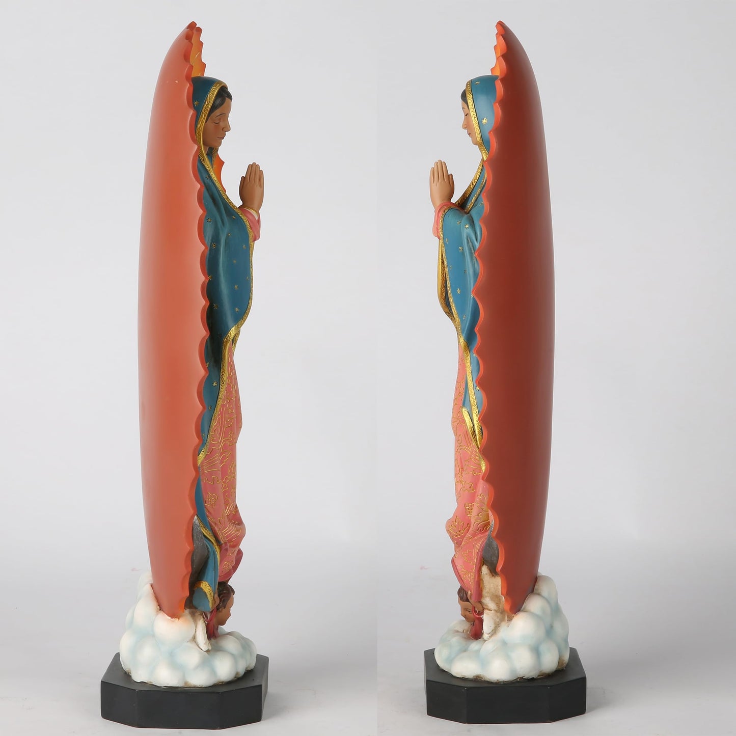 BC Catholic 14.75" H Our Lady of Guadalupe Statue, Blessed Virgen Maria Mother Figure for Altar, Religious Gifts to Mom, Inspirational Home décor, Hand Painted by Buildclassic