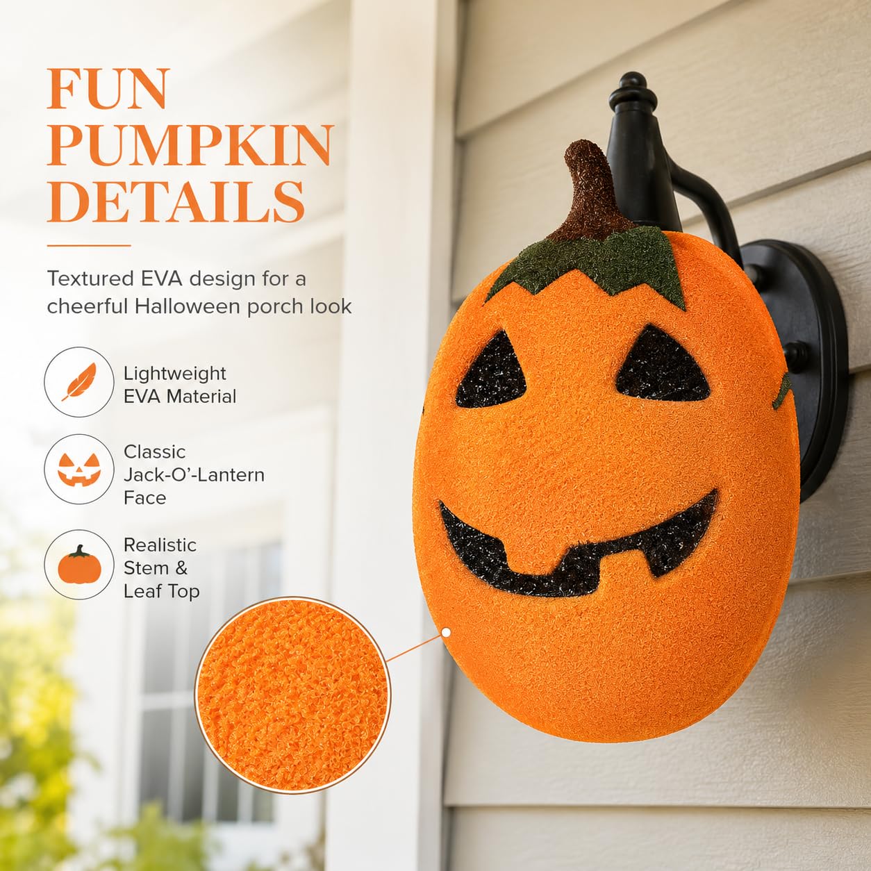 AOGU Pumpkin Porch Light Cover 2PC Halloween Decorations Outdoor Garage Lights Large Fixtures