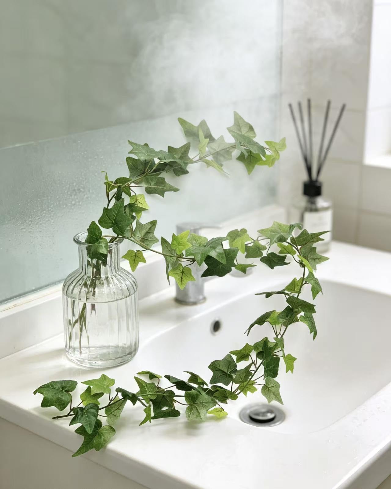 dayuleaf 3 Strands Artificial Vines Ivy Garland 6ft Fake Vine with Silk Green Leaves Faux Hanging Plants Greenery Decoration for Outdoors Party Wedding Indoor Mantle Bedroom Home Decor (Ivy)