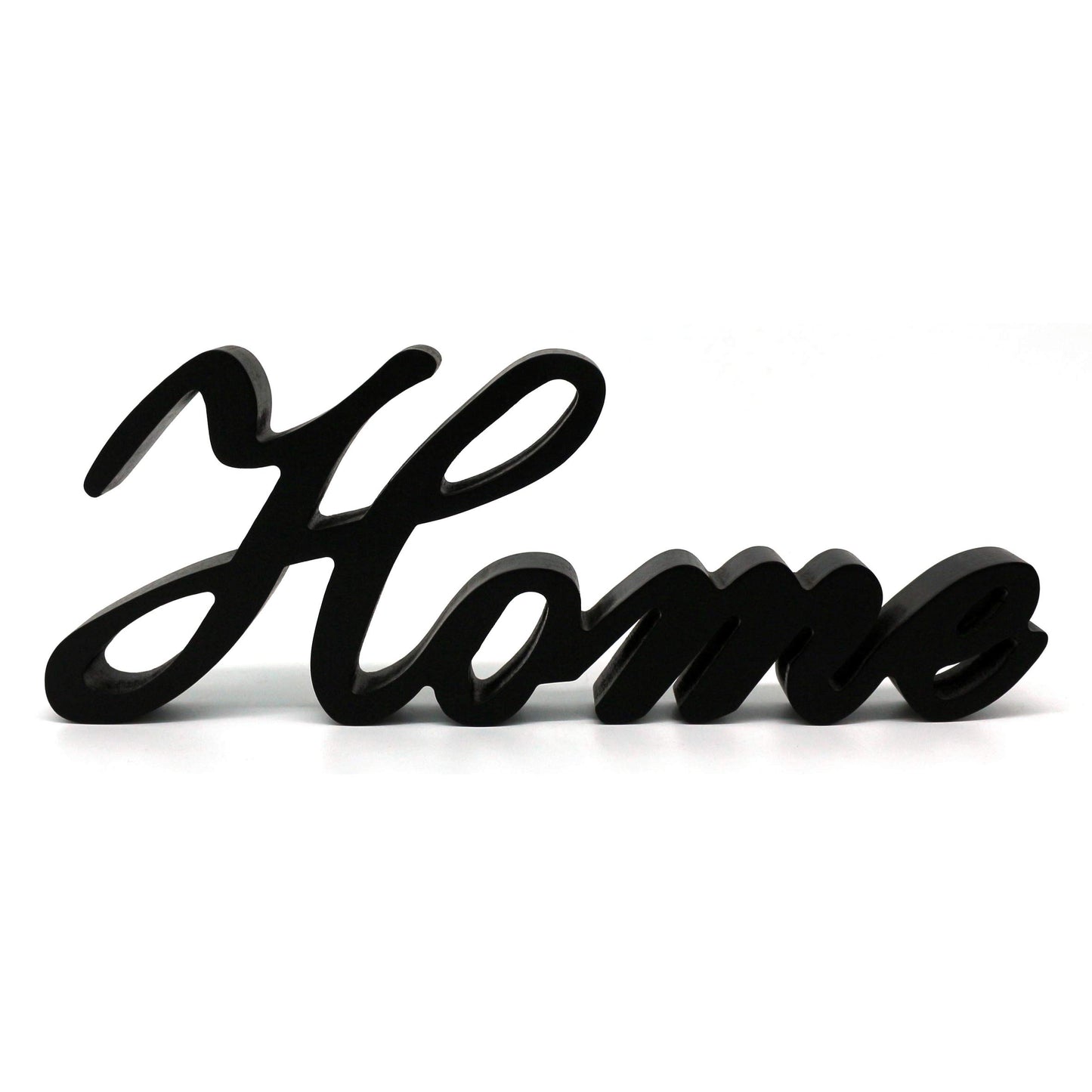 CVHOMEDECO. Matt Black Wooden Words Sign Free Standing Home Desk/Table/Shelf/Home Wall/Office Decoration Art, 11-3/4 x 4-1/4 x 1 Inch