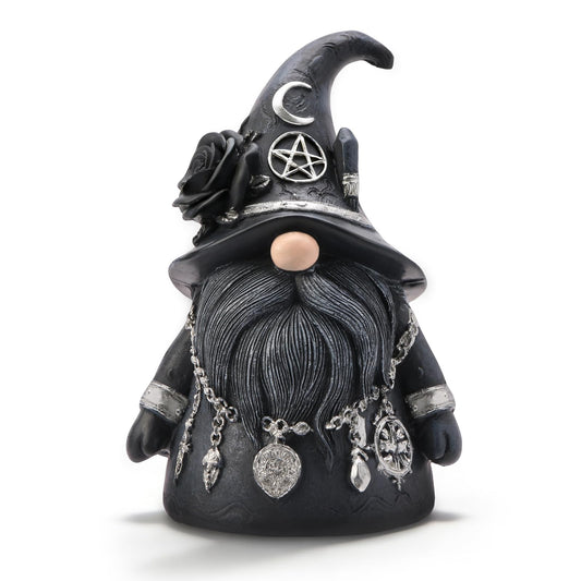 YAHIKI Occult Gothic Gnome Figurine 5.31" - Dark Magic Resin Decor for Baphomet Statue Aesthetic, Creepy Halloween Gnomes & Pagan Altar Witch Aesthetic Decor Collectibles