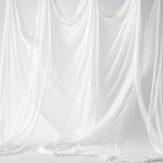 Sunlisky Halloween Creepy Cloth - 1 Pack White- 315x85 Inch Cotton Gauze Fabric - DIY Spooky Decor for Haunted House, Spider Web, Ghost - Indoor Outdoor Halloween Party Decorations