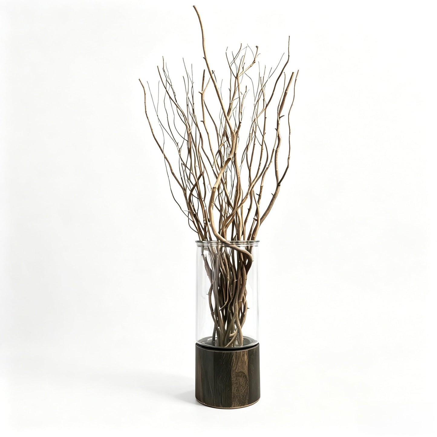 15PC17in Dark Brown Curly Willow Branches for Vase Home Bathroom Decor