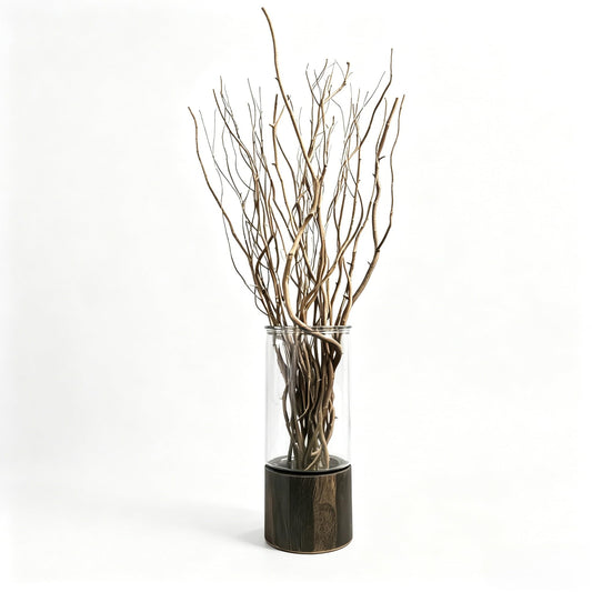 15PC17in Dark Brown Curly Willow Branches for Vase Home Bathroom Decor