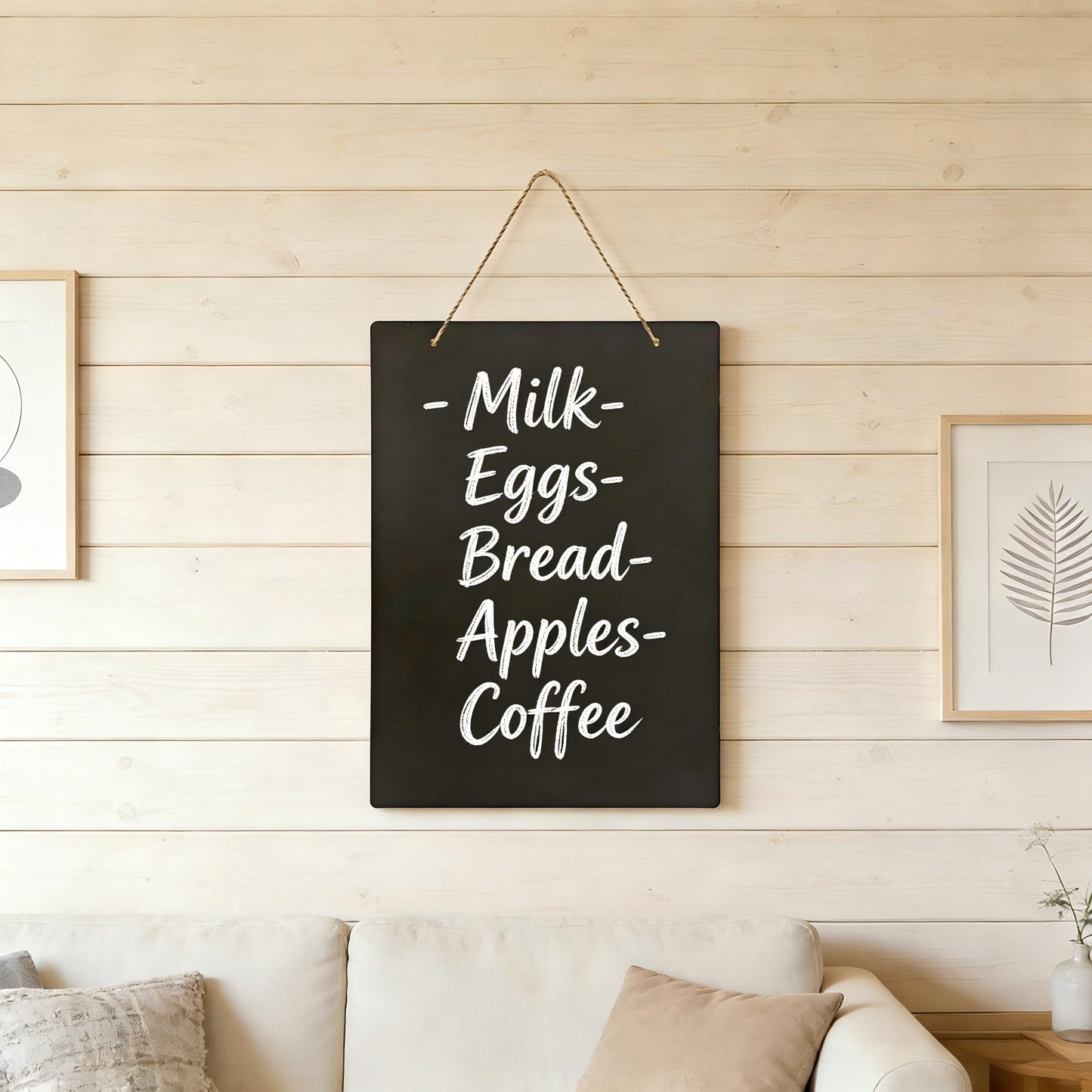 Hanging Chalkboard 12x16 Inch Double-Sided Chalkboard Sign Decorative Blackboard Wall Mounted for Home, Office, Restaurant, Bar (Vertical 1pack)
