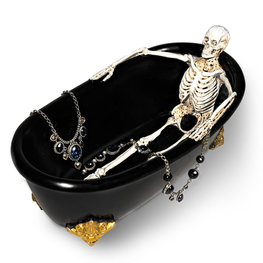 Wowagoga Skull Candy Dish, Bathtub Bowl,Resin Statues,Gothic Decoration for Home Office Decor Servers