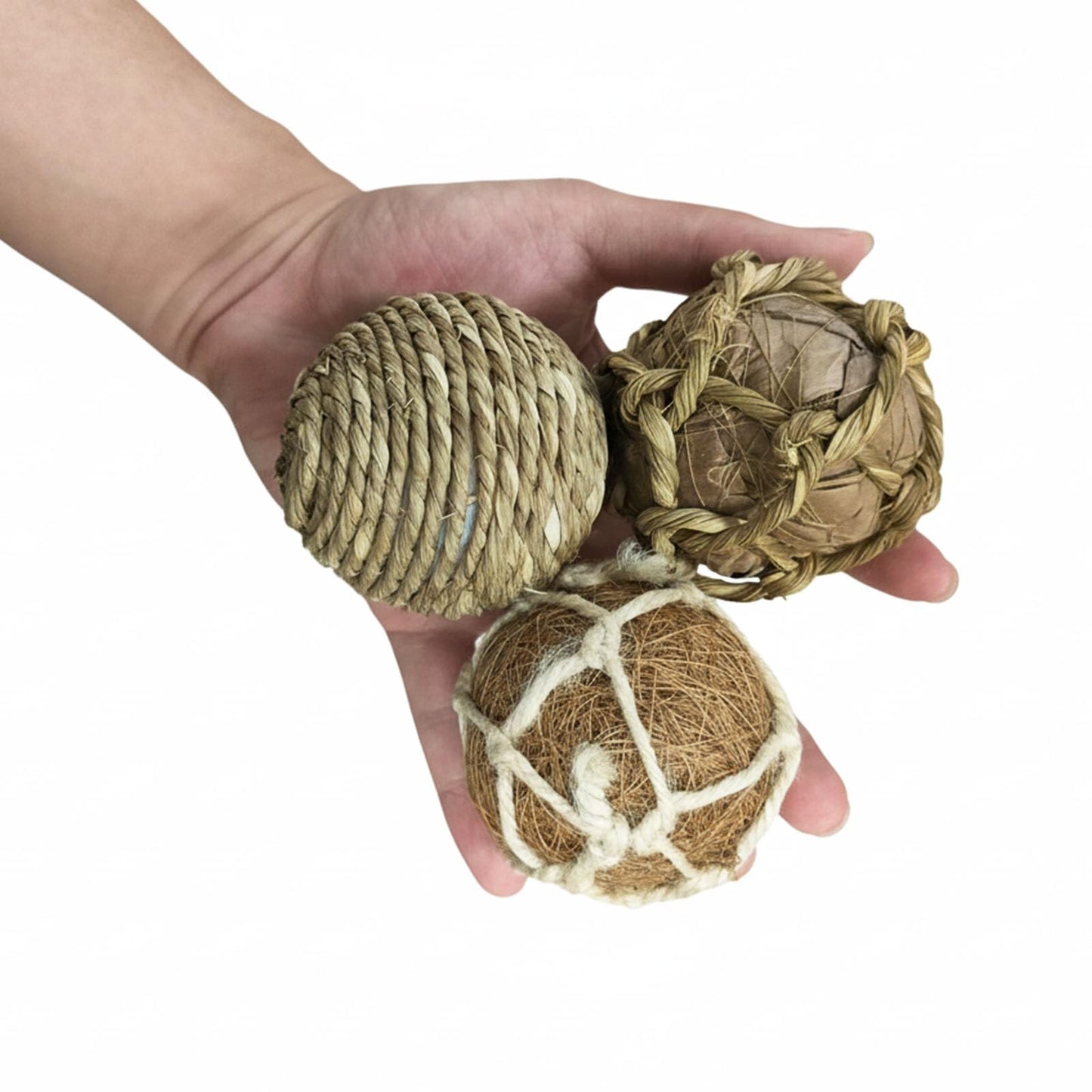 Harbuba 6pcs Decorative Balls for Bowl Centerpiece, 2.4 Inch Orbs Spheres Decor Balls Rattan Wicker Balls for Bowl Fillers, DIY Home Vase Table Decor