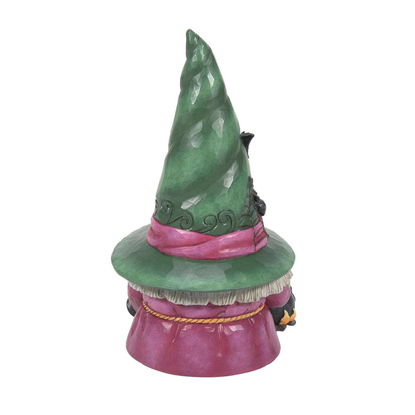 Enesco Jim Shore Heartwood Creek Halloween Collection Witch Gnome with Cauldron and Cat Figurine- Stone Resin Hand Painted Crafted Collectible Gnomes Halloween Figurines Home Decor Statue, 7.68 Inch