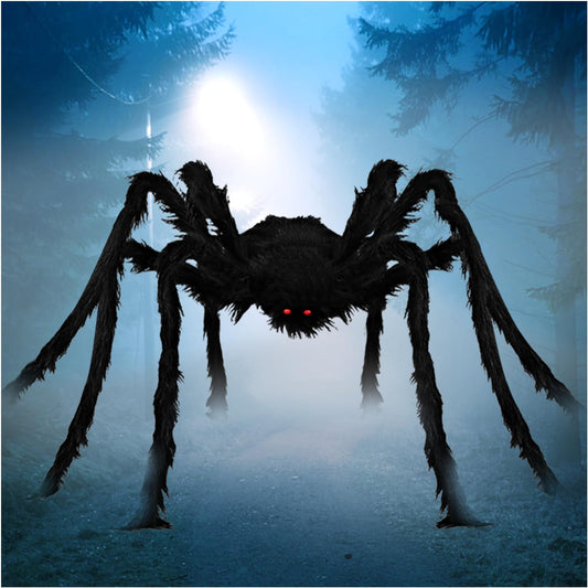 BILLMOSS Halloween Decorations Outdoor Giant Spider - Large Fake Realistic Hairy Scary Spider Props, Creepy Indoor Yard Home Outside Indoor Party Decor