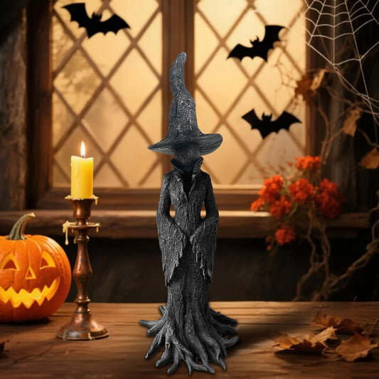 YDYRXBL Halloween Witch Statue - 7.28 Inch Hand-Painted Gothic Figurine, Resin Witch Figurine Dark Fantasy Figurines Halloweens Indoor Decorations