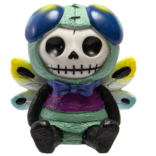 Furrybones Summit Collection Dragonfly Tombo Figurine Decorative Signature Skeleton in Colorful Dragonfly with Cute Wing