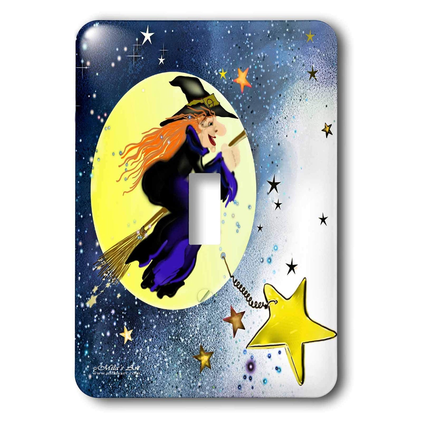 3dRose LLC lsp_4418_1 Halloween Witch Single Toggle Switch