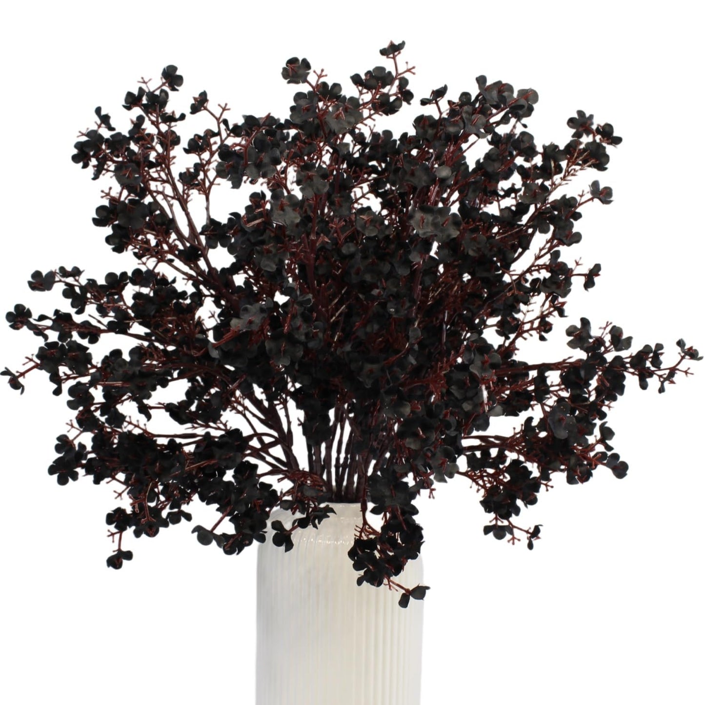 DoubleWood Artificial Black Flowers, 10 Pcs Fake Baby's Breath, Black Gypsophila Faux Flowers for Halloween Home Decor, Gothic Decor, Floral Arrangement, Table Centerpieces (10, Black)