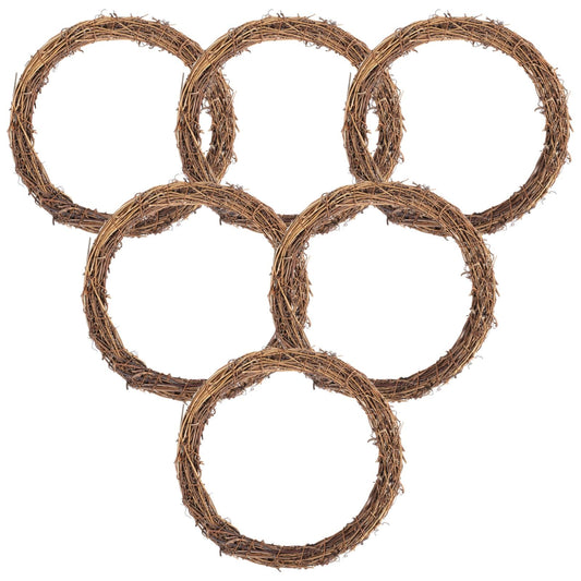 4 Pcs Grapevine Wreath 12 inch - DIY Crafts Natural Grapevine Twig Vines, Vines Garland Wreaths for Wedding House Holiday Door Vase Wall Decor