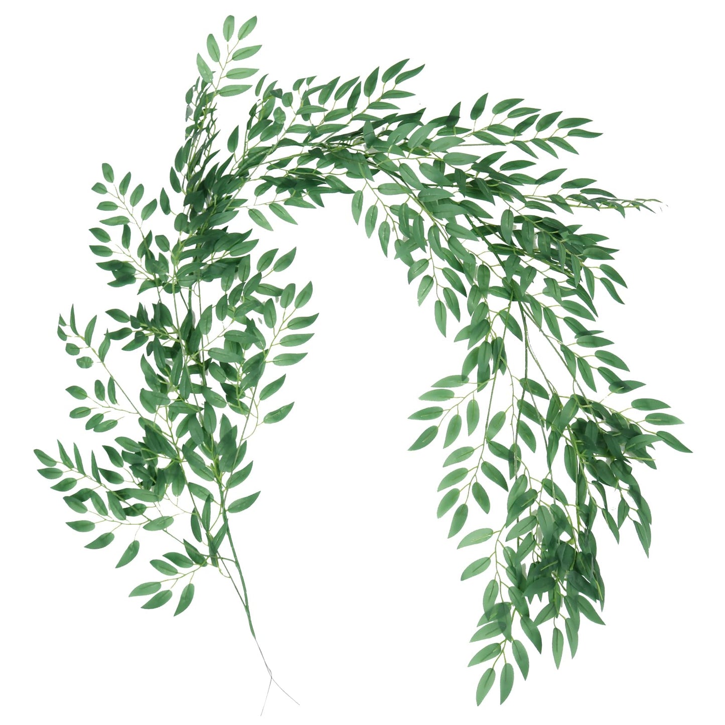 RECUTMS Artificial Willow Leaves Vines 6.5ft Silk Leaf Ivy Greenery Garland