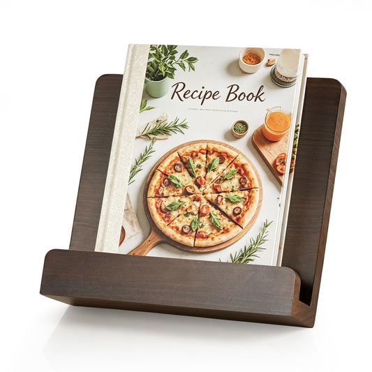 Dahey Cookbook Stand for Kitchen Counter Wooden Recipe Book Holder Adjustable Cookbook Holder Holds Books, Recipes, Phones & Tablets, Perfect for Cooking Lover Gift, Kitchen Decor