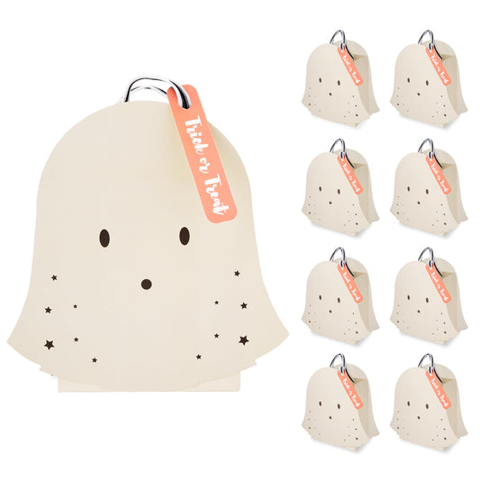 Cheerland Summerween Goodie Bags SummerweenTreat Bags Ghost Trick or Treat Pastel for Boo Party Favor Halloween Decorations Spooky One Birthday Baby Shower & Kids’ Party Favor Supplies Pack of 8
