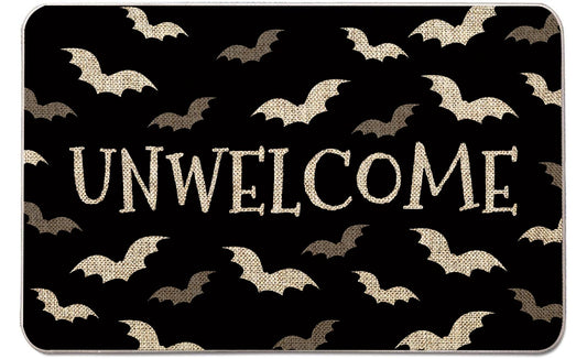 GAGEC Halloween Door Mat Unwelcome Outdoor Rug Bathroom Doormat Entrance Rugs Farmhouse Home Kitchen Decoration Floor Front Door Mats 17 x 27 Inch