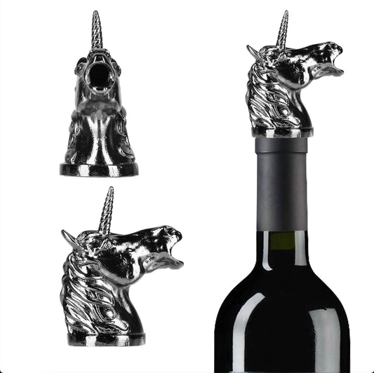 Pour People's Market Unicorn Wine Aerator - Decanter Pour Spout - Wine Accessories - Red Wine - Liquor - Great for Halloween and Wine Parties - Unique Goth or Christmas Gift for Wine Lovers