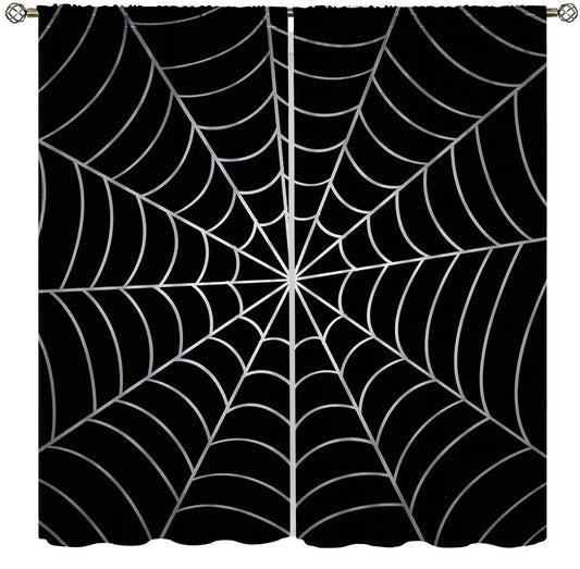 Yearn Jear Super Hero Spider Web Boys Black Window Curtains for Kids Baby Room Bedroom Home Office Decor Decorations 42 x 45 Inch Decor