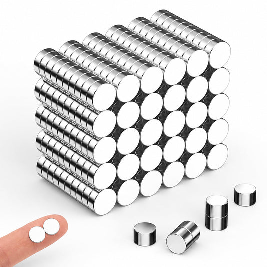 Magnets for Crafts, SIXQUEKJGH 300Pcs 6×3mm Small Mini Round Neodymium Rare Earth Magnets,Tiny Disc Refrigerator Magnets for 3D Printing DIY Whiteboard Home Office Kitchen Cabinet