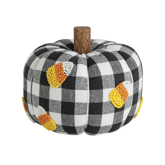 Mud Pie Halloween Beaded Candy Corn Icon Pumpkin Sitter