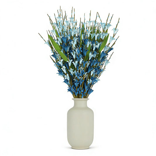idyllic 17.7 Inch 20 Pcs Blue Witch Hazel Branches, Artificial Flower Stems for Vase Decor, DIY Wreath Making, Bedside Table, Windowsill, Table Centerpiece, Mantel & Office Spring Home Decoration