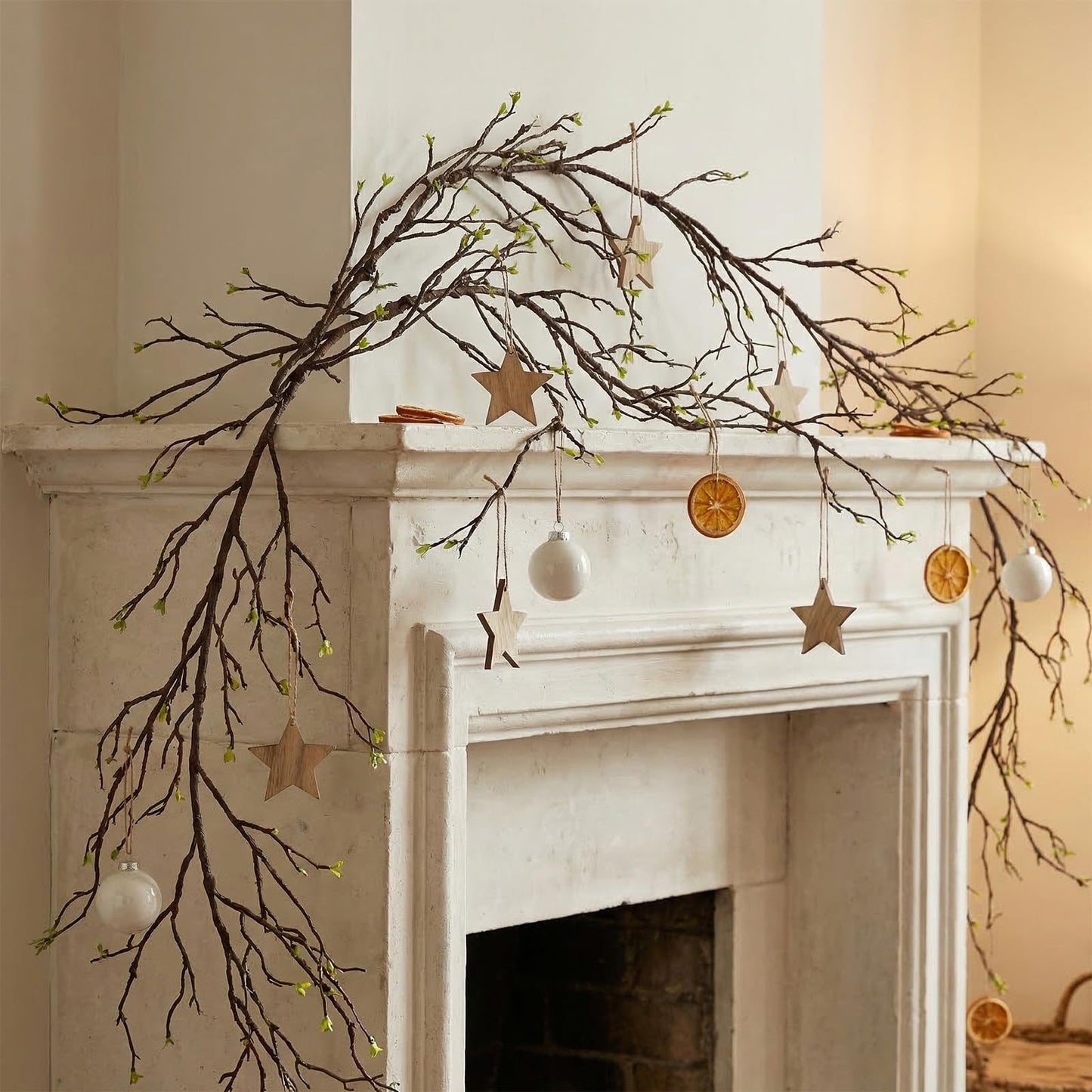 118 inch Large Bendable Artificial Floral Tree Branches Twigs Vines Cherry Blossom Trunk Ivy Wood Wall Fake Hanging Plants Willow Grapevine Garland for Wedding Arch Jungle Halloween Patio Decoration