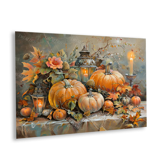IMLQJES Pumpkin Diamond Art Kit for Adults - DIY Full Drill Fall Harvest 5D Autumn Farm Craft - Home Wall Decor 12x16 Inch