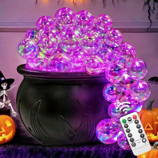 MCNULGUR Halloween Decorations DIY Bubbling Cauldron Set - Spooky Vintage Table Decor, Indoor Halloween Cauldron for Cozy Witchy Vibes (Purple)