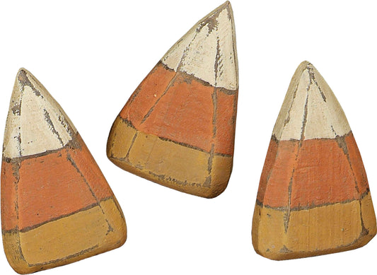 Primitivest by Kathy Wooden Candy Corn 3" Tall Set of 6