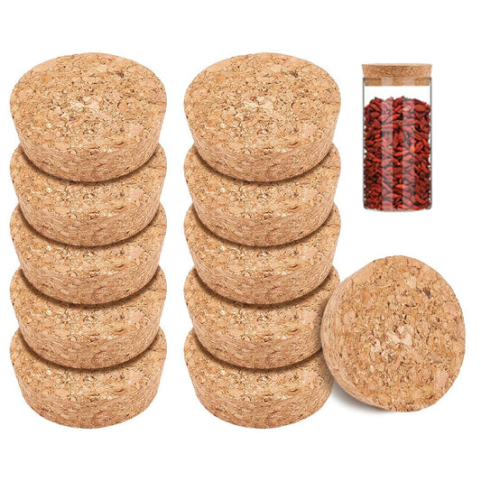 BENECREAT 12 Pcs Cork Bottle Stoppers, Cork Plug, Replacement Corks for Wines, Decorative Bottles, Jars, Arts, DIY Crafts, 2.2 inch in Diameter