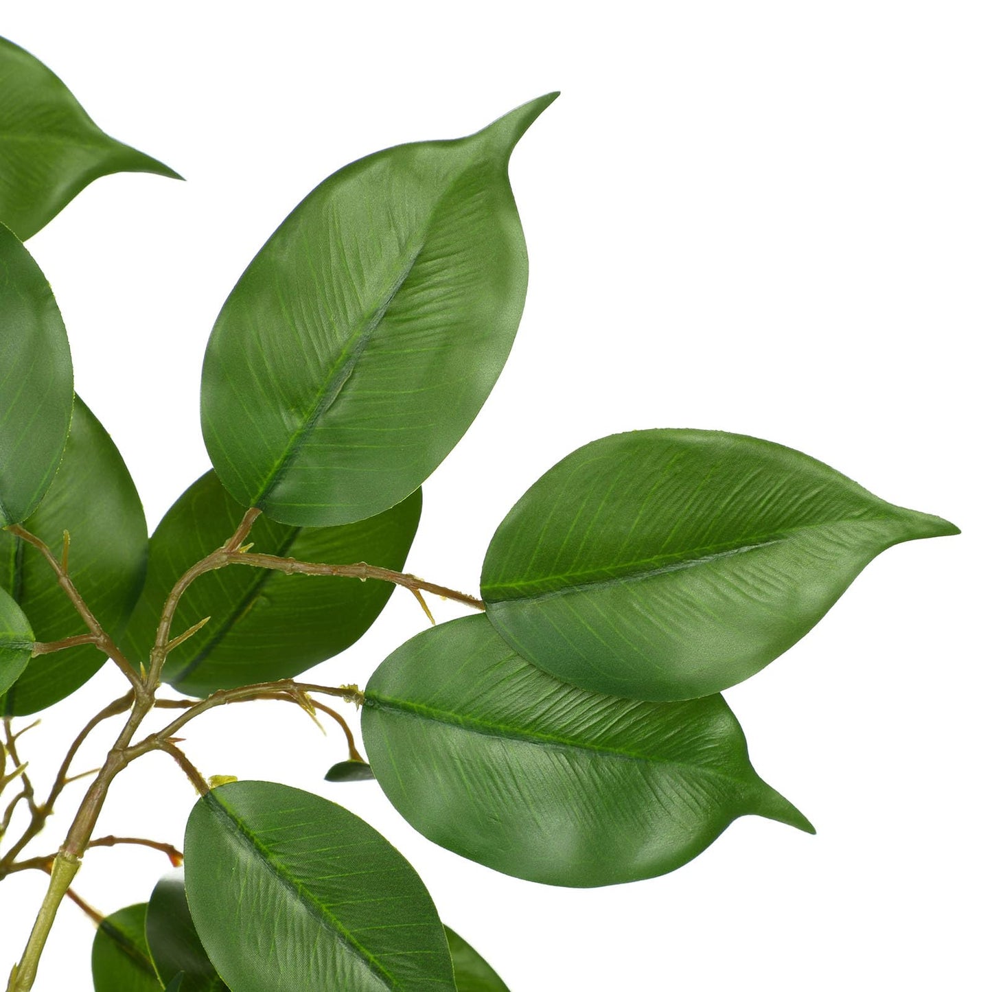 Ficus Leaves Artificial Branches 41.3" Faux Ficus Tree Branches Fake Greenery Plant Spray for Tree DIY Arch Wedding Bouquet Wreath Wall Decor - 3PCS