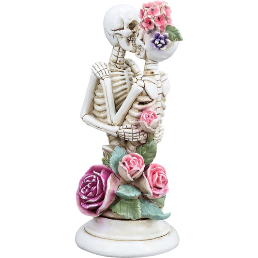 Skeleton Couple Embracing Decor Statue , Skull Halloween Decoration Home Decor Party Decorations,Skull Collectible Figurines,Vintage Resin Sculpture Home Decoration, Personalized Wedding Decoration
