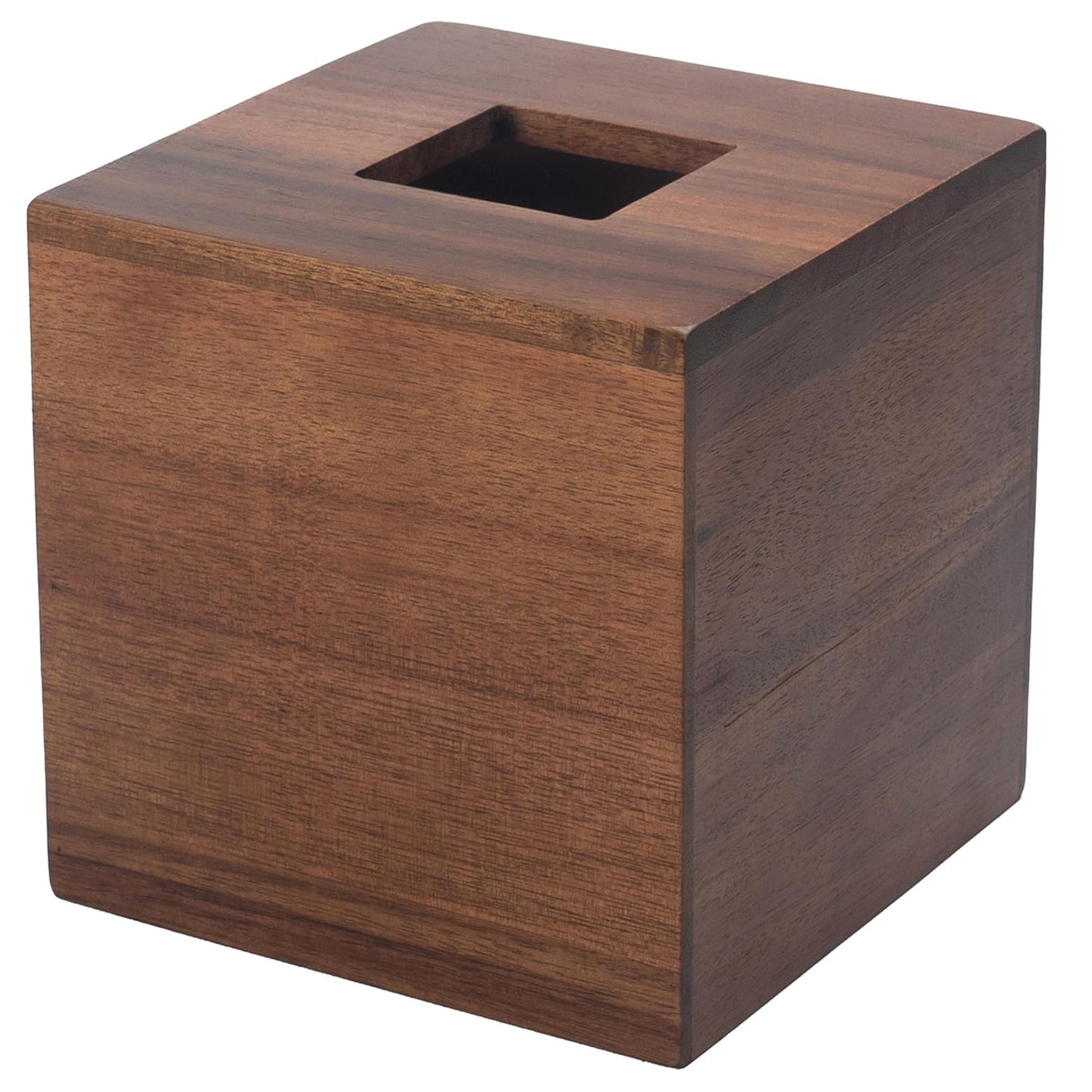 Tissue Box Cover, Square Tissue Box Holder, Acacia Wood Facial Paper Holder for Bathroom, Bedroom, Dinner Table, Office (1 Pack, 5.7 x 5.7 x 5.7 inch)
