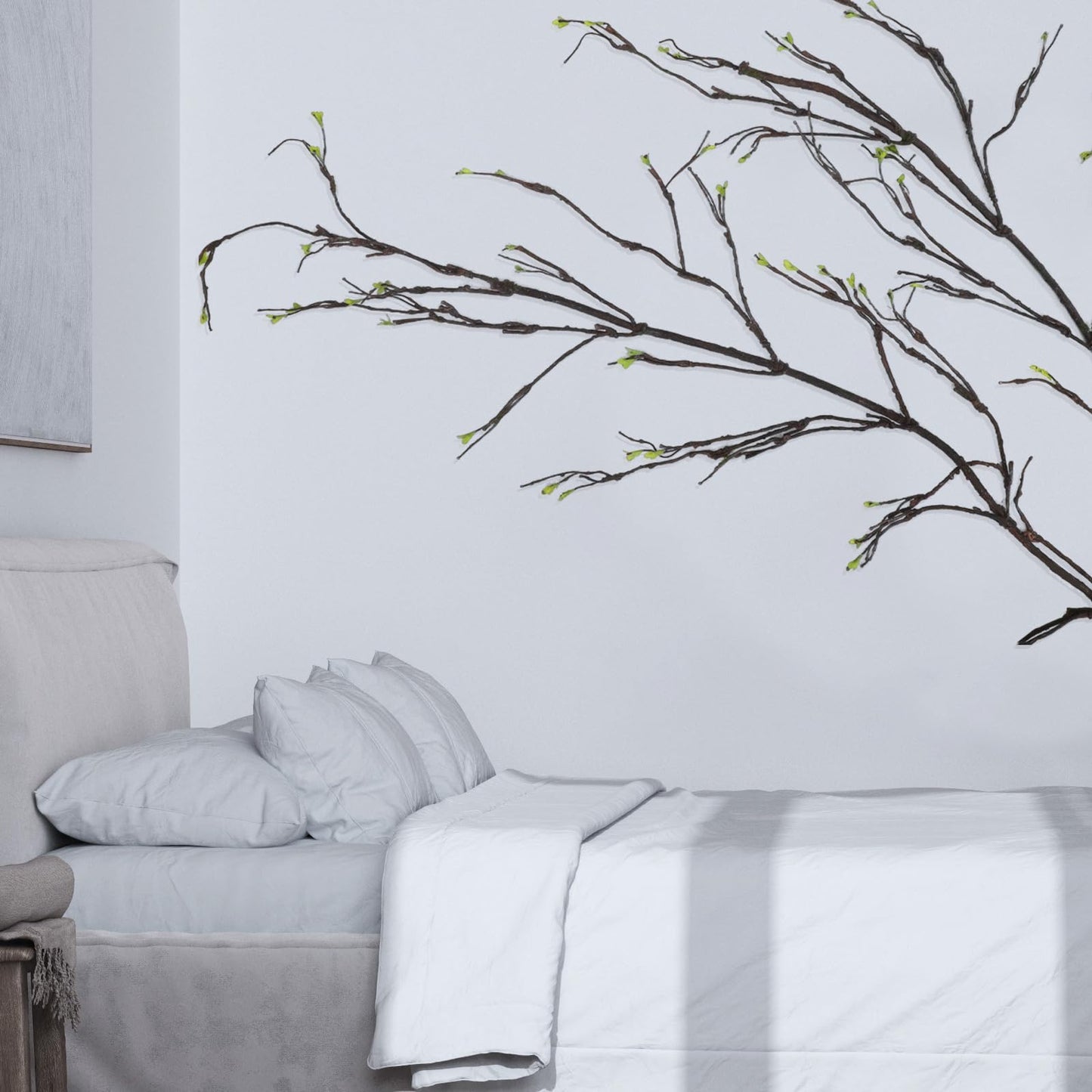 Daifunli 118 Inch Malleable Artificial Tree Branches Twigs Bendable Vines Rattan Cherry Blossom Trunk Ivy Grapevines for Decorating Faux Fake Hanging Plants Willow Garland for Home X'Mas Decoration