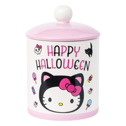Silver Buffalo Sanrio Hello Kitty Halloween Ceramic Cookie Jar, 64 Ounces