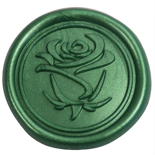 Wax Seal Stickers Rose Wedding Invitation Envelope Seals Stickers 50Pcs Self Adhesive Wax Seal Decals for Party Greeting Card Gift Wrapping Christmas, Pine Green