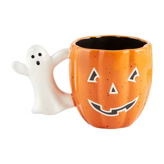 Mud Pie Glow In The Dark Mug, Pumpkin, 16oz