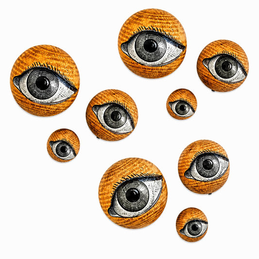 Fun Express Halloween Eyeballs Decorations - 9 Realistic Plastic Eyeball Orbs in 3 Sizes | Spooky Decor for Fireplace Mantle, Halloween Bowl Filler & Elegant Holiday Party Props | Premium Foam Core
