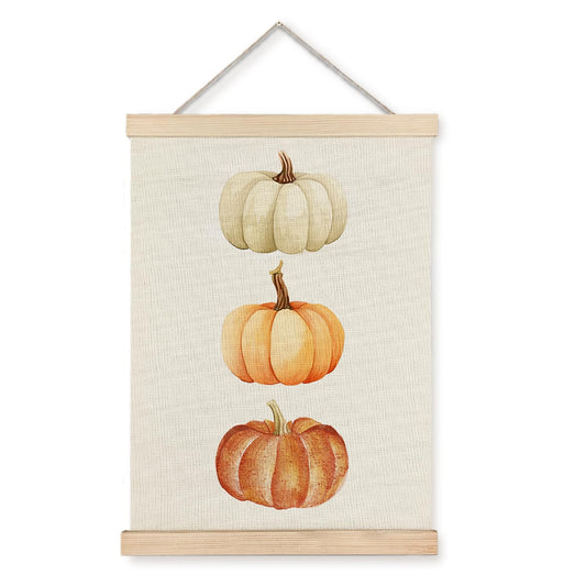 LUVADIAN Fall Pumpkin Decor, Fall Wall Decor Poster Hanger Frame, Autumn Wall Art Posters, Falls Decorations for Home, Farmhouse Autumn Decorations Posters, 12x16 Inches