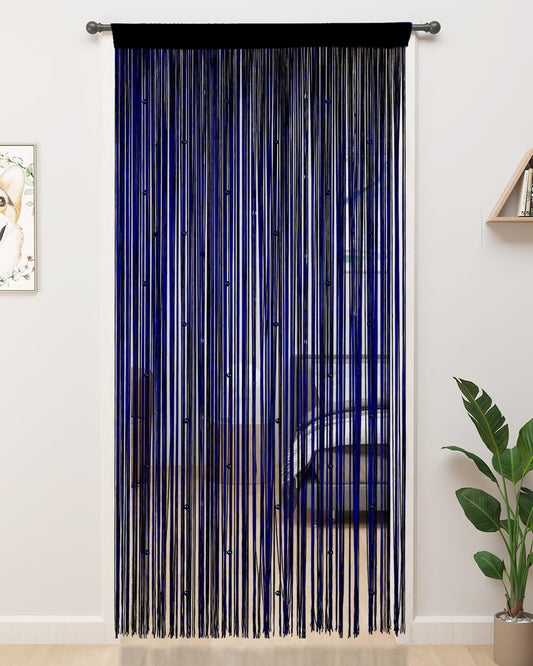 YIIBAII Beaded Curtain Beaded Curtains for Doorways Crystals Suitable for Interior Hanging Decoration and Partitions Closet Curtains (39"x79", Starry Blue)