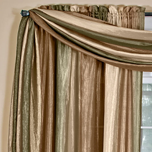 ACHIM Sheer Window Scarf Valance - 50 Inch Width x 144 Inch Length (Earth) - Light Filtering Polyester Curtain Scarf - Lightweight Drapes for Living Room, Bedroom & Dining Room Home Decor
