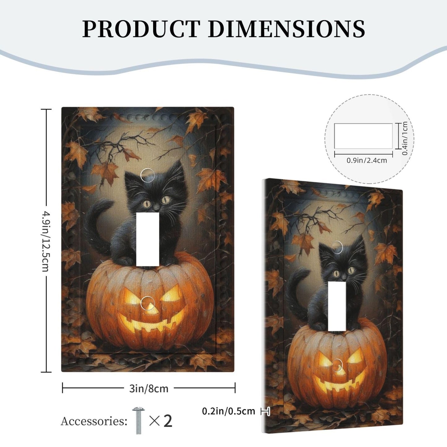 Decorative Art Light Switch Covers Pumpkin Cat forest Single Toggle Wall Plate Decorative Switchcover Electrical Switchplate