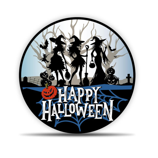 OXRUN Halloween Desk Decorations, Spooky Party Gifts for Women Men Friends, Witch Decorative Wooden Sign for Home Bedroom Living Room Table Shelf 8 Inches - B07