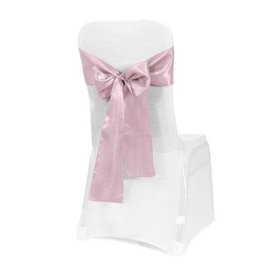 Obstal 10 PCS Satin Chair Sashes Bows for Wedding Reception- Universal Chair Cover Back Tie Supplies for Banquet, Party, Hotel Event Decorations
